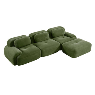 Cove Corduroy Modular Cloud Sectional Sofa Dweva