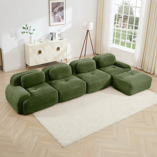 Cove Corduroy Modular Cloud Sectional Sofa Dweva
