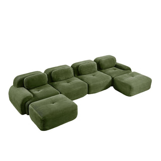 Cove Corduroy Modular Cloud Sectional Sofa Dweva