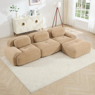 Cove Corduroy Modular Cloud Sectional Sofa Dweva