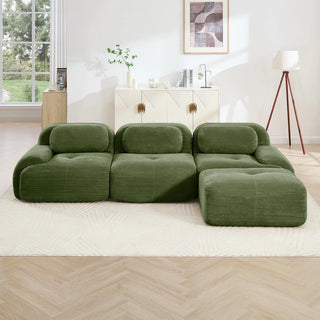 Cove Corduroy Modular Cloud Sectional Sofa Dweva