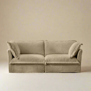 Slipcovered Fluffy Sofa - 2 Seat Dweva