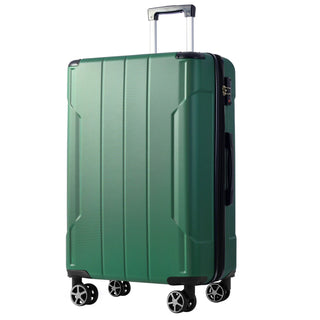 Hardshell Luggage, Lightweight Durable ABS Suitcases with Double Wheels, Expandable 28-inch Checked Luggage 28" (Green) Dweva
