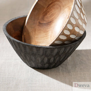 Kiyanni Handmade Mango Wood Diana Decorative Bowl - Stylish Utensil Server Dweva