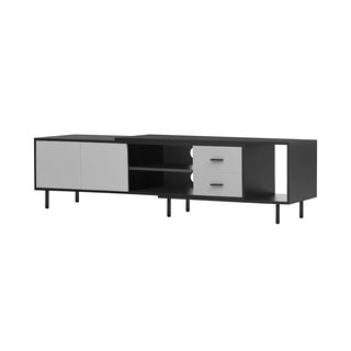 Modern TV Stand for 80'' TV with 2 Doors, Media Console Table, Entertainment Center with Large Storage Cabinet for Living Room, Bedroom