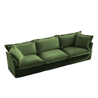 Slipcovered Fluffy Sofa - 3 Seat Dweva