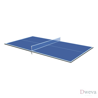 7*4ft Blue Mid-Size Ping Pong Conversion Top Foldable & Portable Table Tennis Table Top for Indoor Games Dweva
