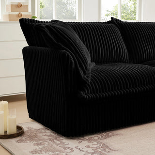 Slipcovered Fluffy Sofa - 2 Seat Dweva