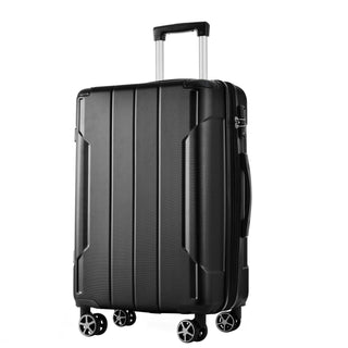 Luggage Sets 3 Piece, Expandable Hard shell ABS Suitcases with Double Spinner, Travel luggage Set with TSA Lock (20/24/28inch, Black) Dweva