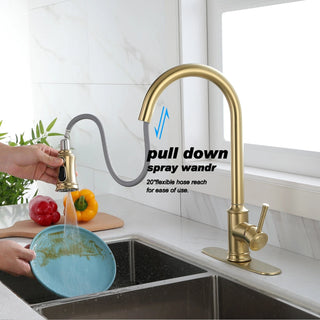 Touch Kitchen Faucet with Pull Down Sprayer Dweva