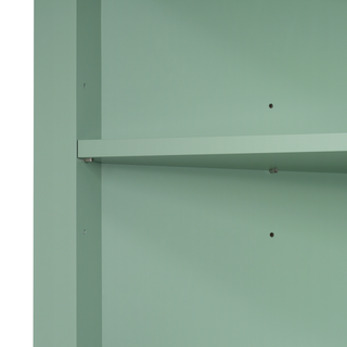 Green Triangle Tall Cabinet with 3 Drawers and Adjustable Shelves for Bathroom, Kitchen or Living Room, MDF Board with Painted Finish(Old Sku:WF306469AAG) Dweva