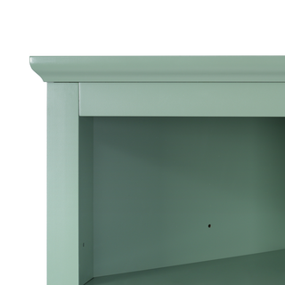 Green Triangle Tall Cabinet with 3 Drawers and Adjustable Shelves for Bathroom, Kitchen or Living Room, MDF Board with Painted Finish(Old Sku:WF306469AAG) Dweva