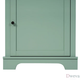Green Triangle Tall Cabinet with 3 Drawers and Adjustable Shelves for Bathroom, Kitchen or Living Room, MDF Board with Painted Finish(Old Sku:WF306469AAG) Dweva