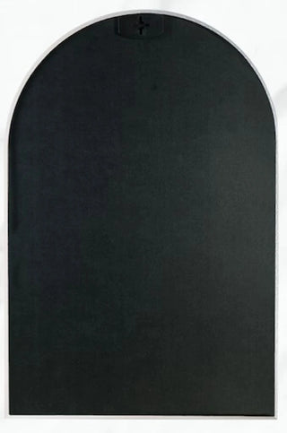 20x30 Inch Silver Metal Framed Arched Bathrrom Mirror for Wall.(W2203134107) Dweva