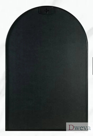 20x30 Inch Black Metal Framed Arched Bathrrom Mirror for Wall.(W2203134104) Dweva