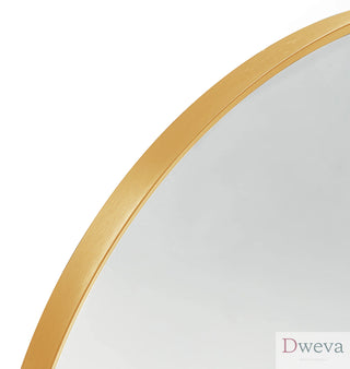 20x30 Inch Gold Metal Framed Arched Bathrrom Mirror for Wall.(W2203134108) Dweva
