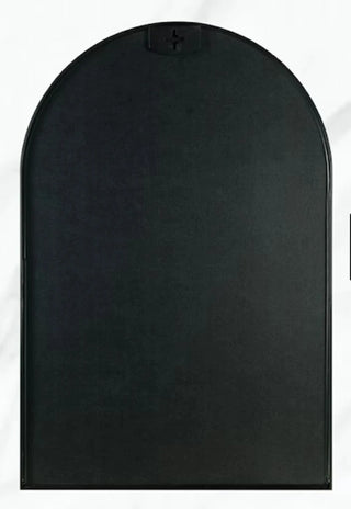 24x36 Inch Black Metal Framed Arched Bathrrom Mirror for Wall.(W2203134097) Dweva