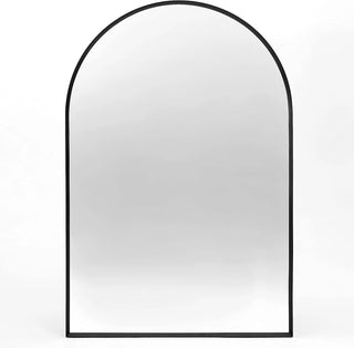 24x36 Inch Black Metal Framed Arched Bathrrom Mirror for Wall.(W2203134097) Dweva