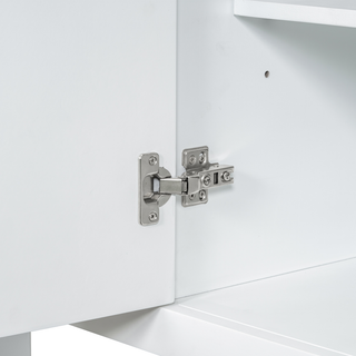 36" Bathroom Vanity with Sink, One Cabinet and Three Drawers, Solid Wood and MDF Board, White (Old Sku:SY999505AAK-6)