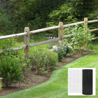 36inch x 50ft Black Vinyl Coated Hardware Cloth 2" X 3" 16Ga Welded Wire Mesh fence, PVC Coated Welded Chicken Wire Fencing, Metal Garden Plant Fencing, for Chicken Coop and Home Improvement Dweva