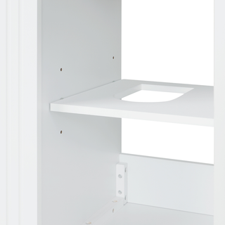 20" Bathroom Vanity with Sink, Bathroom Vanity Cabinet with Two-tier Shelf, Adjustable Shelf, Solid Wood and MDF, White(Old Sku:WF322518AAK)