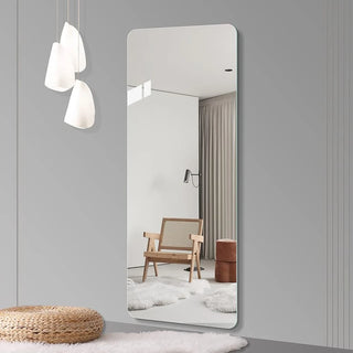65"x 24" inch Full Body round corner mirror for Living Room Bedroom Cloakroom Wall hanging with hanging hole High quality 5mm silver mirror Explosion-proof glass Dweva