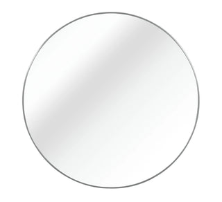 36 Inch Silver Metal Framed Round Bathrrom Mirror for Wall.(W2203134961) Dweva