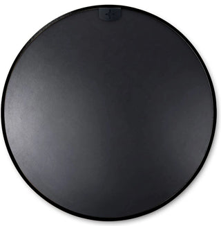 30 Inch Black Metal Framed Round Bathrrom Mirror for Wall.(W2203P182013) Dweva