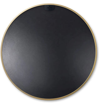 36 Inch Gold Metal Framed Round Bathrrom Mirror for Wall.(W2203134082) Dweva