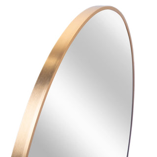 36 Inch Gold Metal Framed Round Bathrrom Mirror for Wall.(W2203134082) Dweva