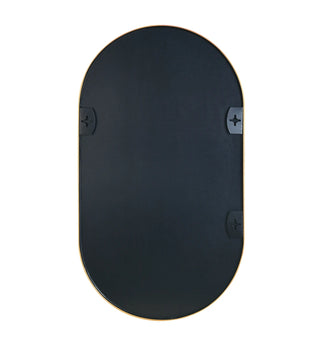 Gold 20 x 33 Inch Metal Oval Mirror Dweva