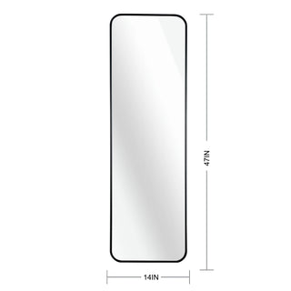 Black 47 x 14IN Door mirror.(W2203P182244) Dweva