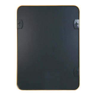 22x30 Inch Gold Metal Framed Rectangular Bathrrom Mirror for Wall.(W2203P183122) Dweva