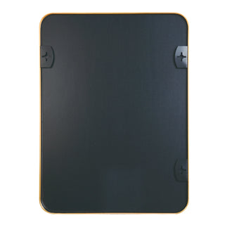 24x32 Inch Gold Metal Framed Rectangular Bathrrom Mirror for Wall.(W2203P183130) Dweva