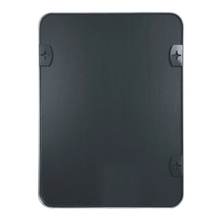 22x30 Inch Silver Metal Framed Rectangular Bathrrom Mirror for Wall.(W2203P183126) Dweva