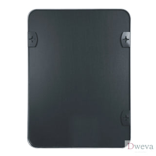 24x36 Inch Silver Metal Framed Rectangular Bathrrom Mirror for Wall.(W2203P156434) Dweva