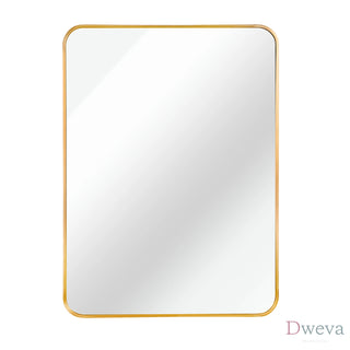 24x32 Inch Black Metal Framed Rectangular Bathrrom Mirror for Wall.(W2203135016) Dweva