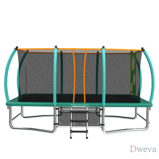10X16FT Outdoor Square Trampolines for Kids Adults Long Rectangular Tumbling Trampoline Dweva