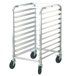 Bun Pan Rack, 10-Tier Commercial Bakery Racks with Brake Wheels, Aluminum Racking Trolley Storage for Half & Full Sheet, Speed Rack For Kitchen Home, Bread Baking Equipment, 26"L x 20.3"W x 39"H Dweva