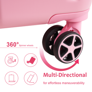 Hardshell Luggage, Lightweight Durable ABS Suitcases with Double Wheels, Expandable 28-inch Checked Luggage 28" (Pink) Dweva