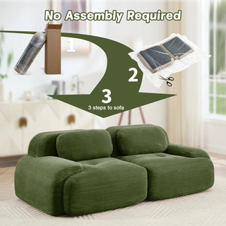 Cove Corduroy Modular Cloud Sectional Sofa Dweva