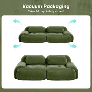 Cove Corduroy Modular Cloud Sectional Sofa Dweva