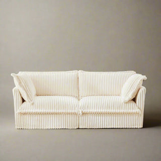 Slipcovered Fluffy Sofa - 2 Seat Dweva