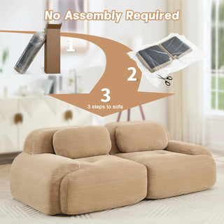 Cove Corduroy Modular Cloud Sectional Sofa Dweva