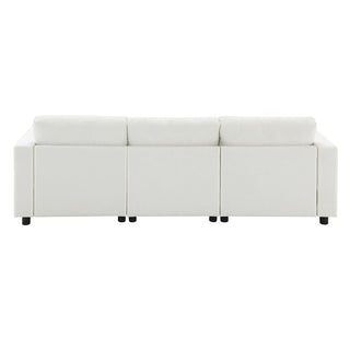 86.5'' U-Shaped Sofa with Storage Pockets Dweva