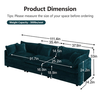 Harmony Luxury Deep-Seat Cloud Couch Dweva