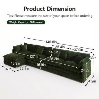 Harmony Luxury Deep-Seat Cloud Couch Dweva