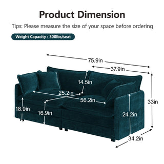Harmony Luxury Deep-Seat Cloud Couch Dweva