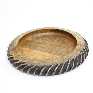 Dannel Handmade Wooden Bowl with Black Filler Dweva