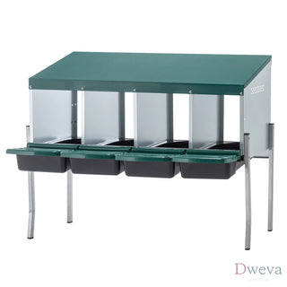 4-Hole Chicken Nest, With Legs And Cover to Protect Eggs,Green Dweva
